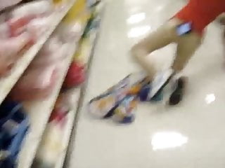 Dick Flash for skinny asian Target employee