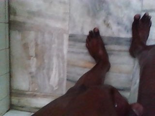 Indian males penis oil self massage part2