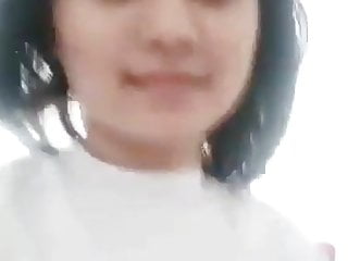 Asian girl showing her beatiful boobs to her lover