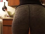 Girl farting in tights, jeans and panties