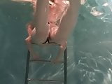 Japanese shaved paipan girl underwater.