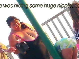 Huge Candid BBW Monster Tits, Biggest boobs in public! 