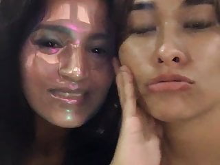 kelly cuesta with lesbian friend dancing