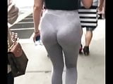 Yummy Fat Ass Teen in Grey Leggings (Jiggly Booty)
