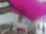 Sexy candid booty in pink one piece