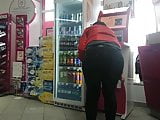 PAWG tight jeans ass bend over