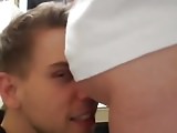 He sniffing her ass
