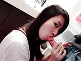 Cherry hot wife sucking colleague dick with wedding ring on