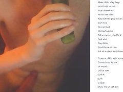 Slut on cam - fuck, doggy, self cum eating
