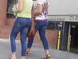 Mother daughter walk by